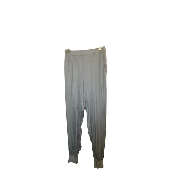 NWT Michael Stars S LIDIA RELAXED JOGGER SATIN KNIT MIX Gray Loungewear Romantic - Picture 2 of 4